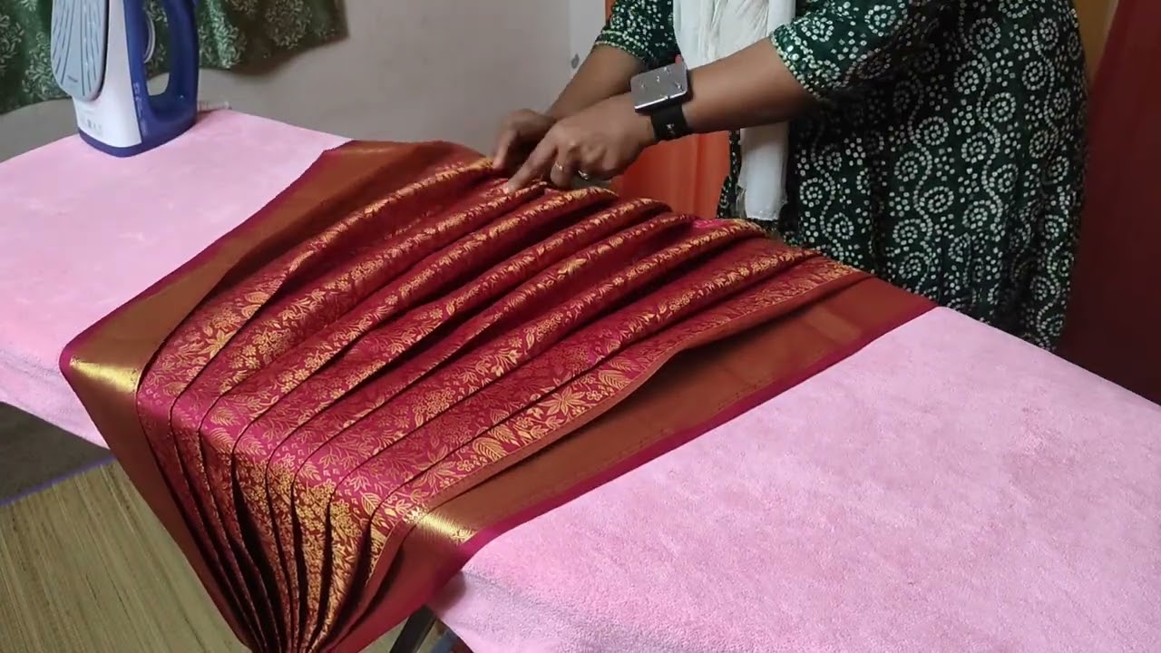 Pure Silk Saree | bride saree prepleating @maayasstudio revathy_bridalmakeover