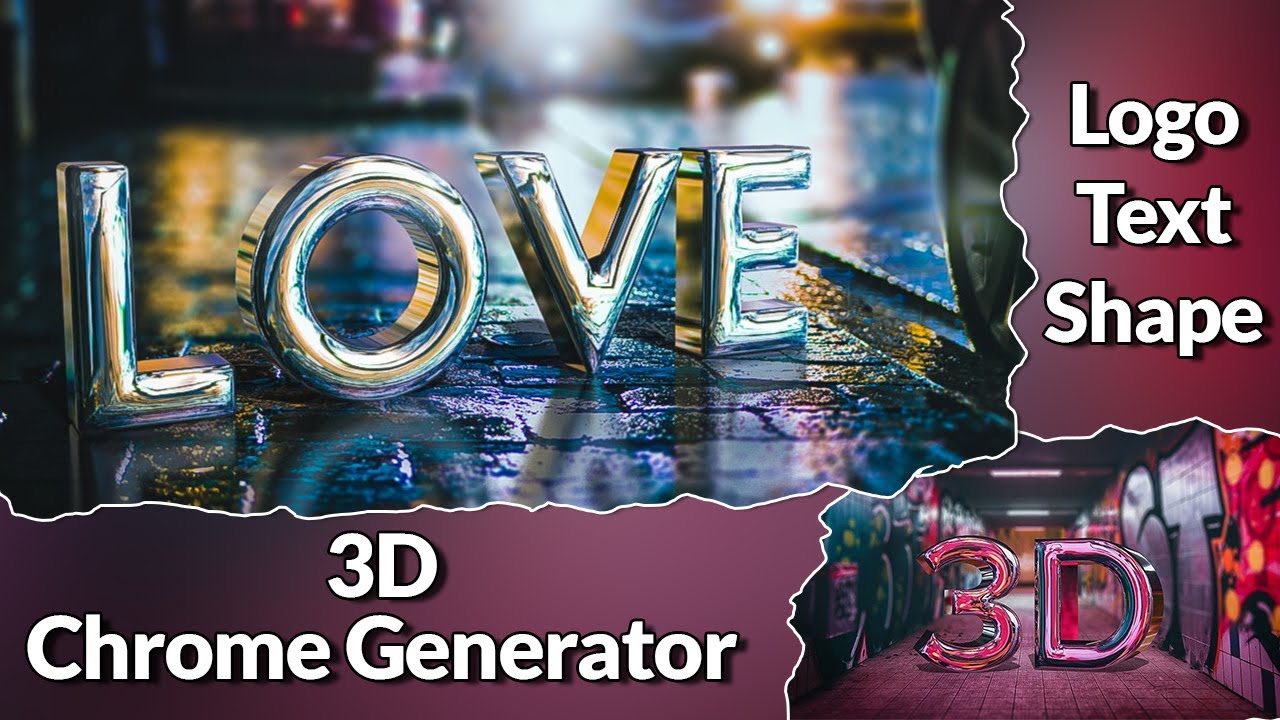 3D Chrome Generator !! 3D Text Generator !! 3D Logo Generator