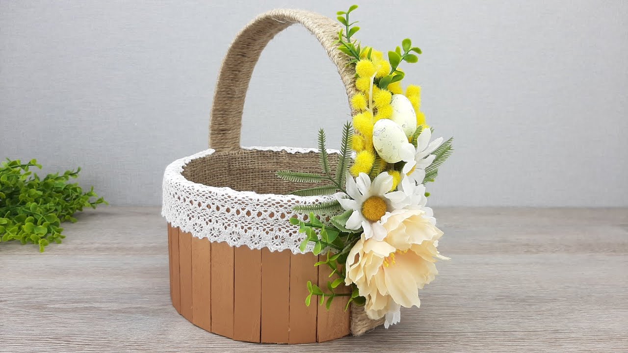 Прекрасная КОРЗИНА своими руками. DIY Пасхальный декор