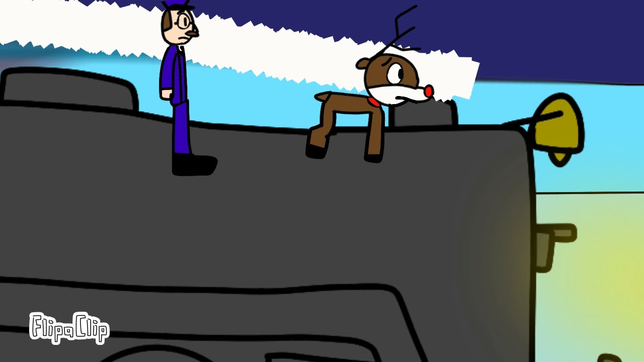 Rudolph the red nosed reindeer in the Polar Express( Fan made animation)