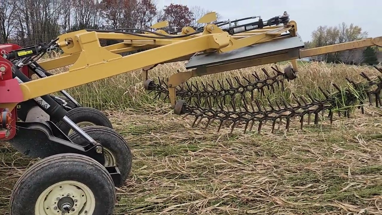 Crimping the Quackbuster CarbonMax Ultimate Soilmaster WormCharge Process TM Cover Crop