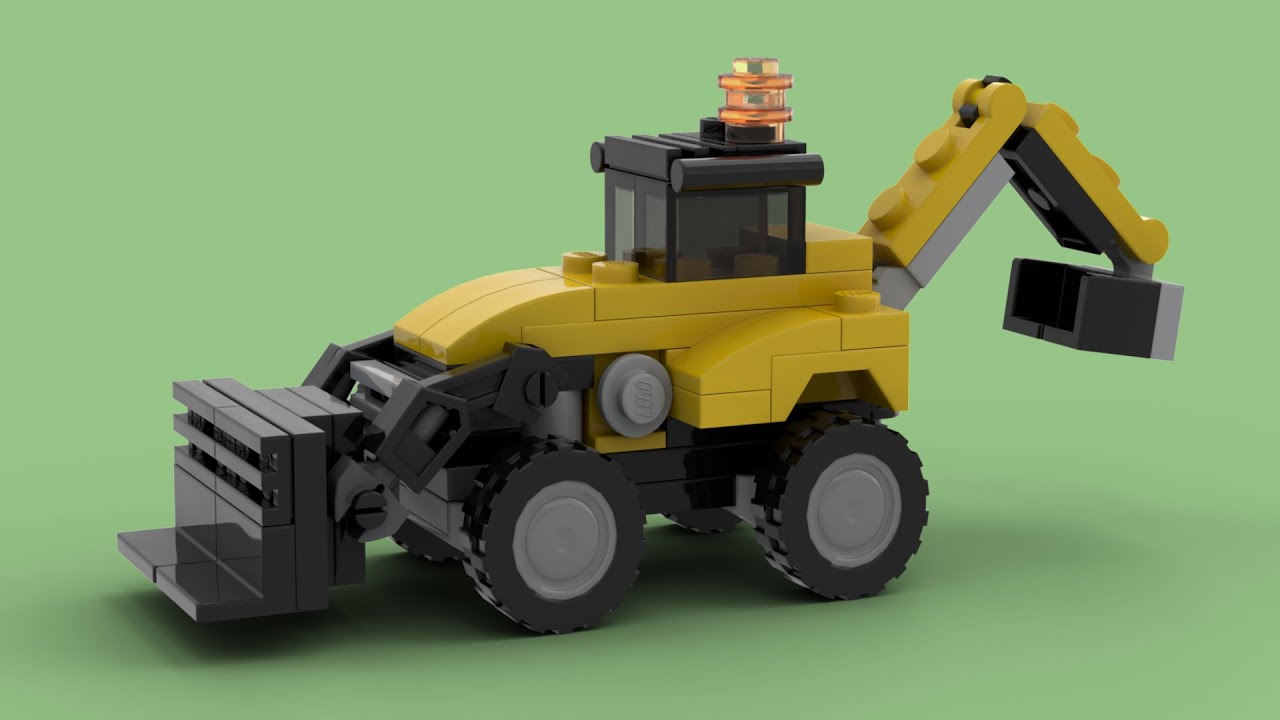LEGO Mini Backhoe Loader  Easy Tutorial