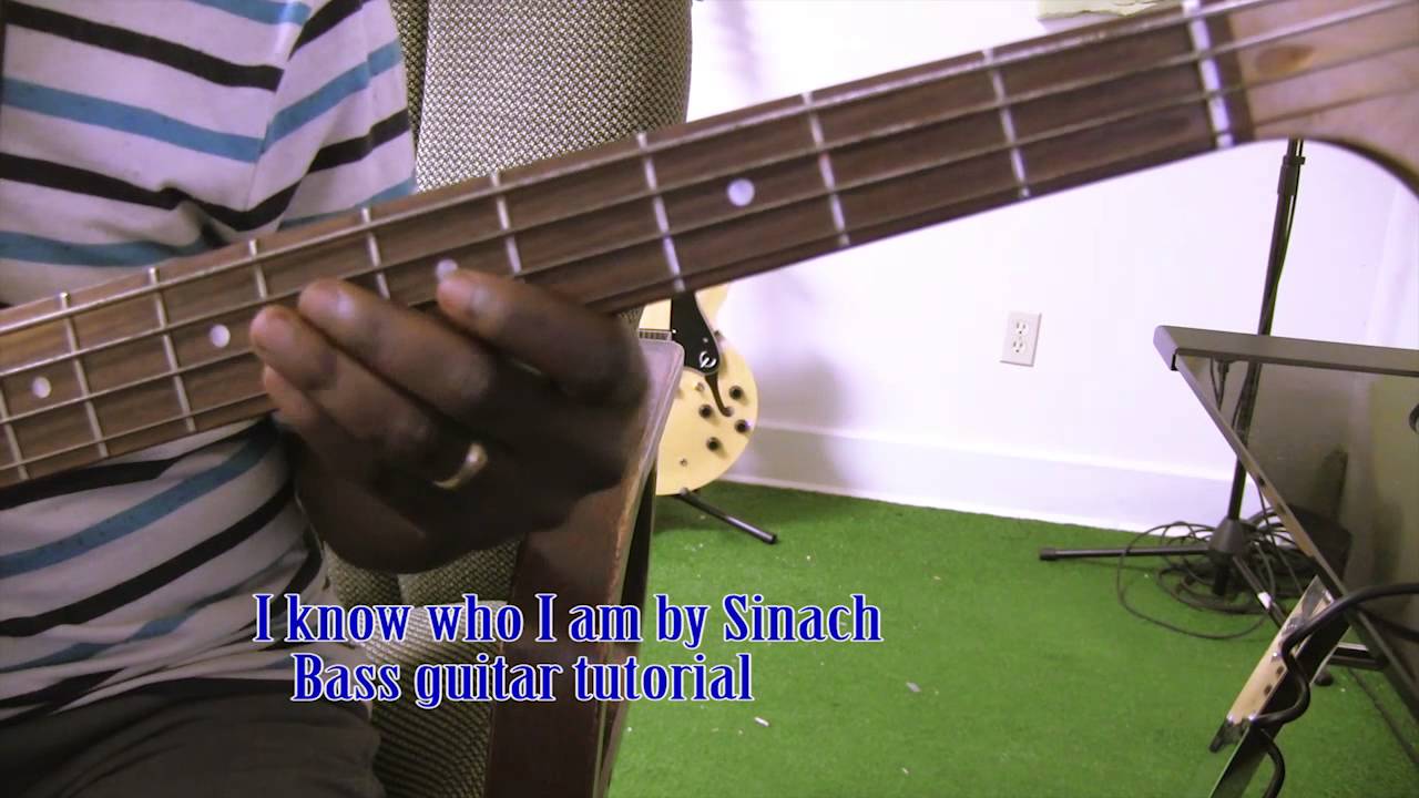 I know who I am- Sinach - Bass guitar tutorial by David Oke AGS