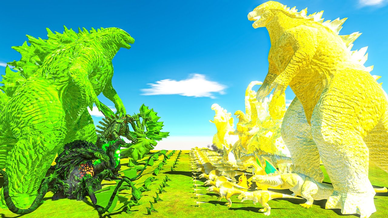 Team Green Ghidorah x Godzilla 2021 vs Godzilla 2014 x Shin Godzilla Yellow Team - ARBS