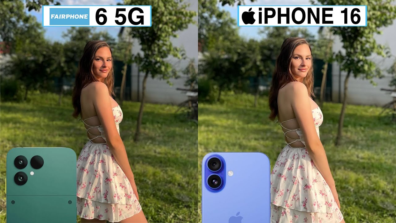 Сравнение тестов камер Fairphone 6 и iPhone 16