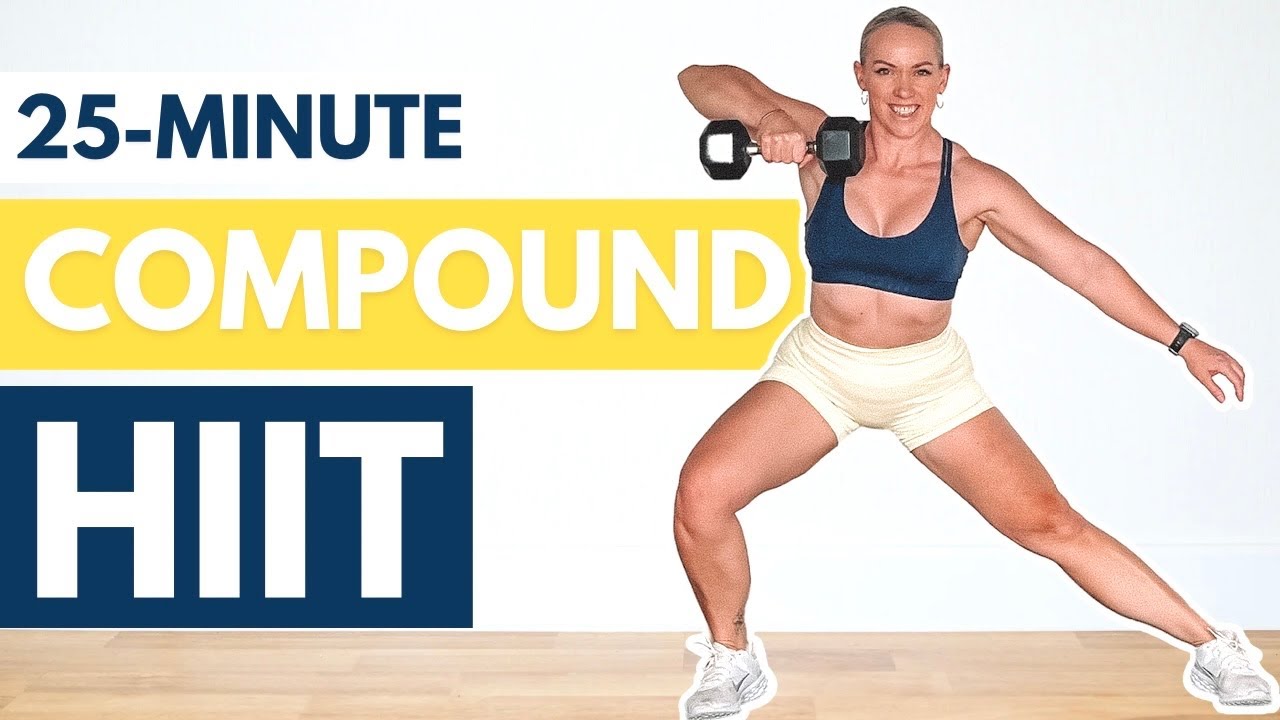25 Minute Compound Movement Workout [No Repeat Full Body Dumbbell HIIT]