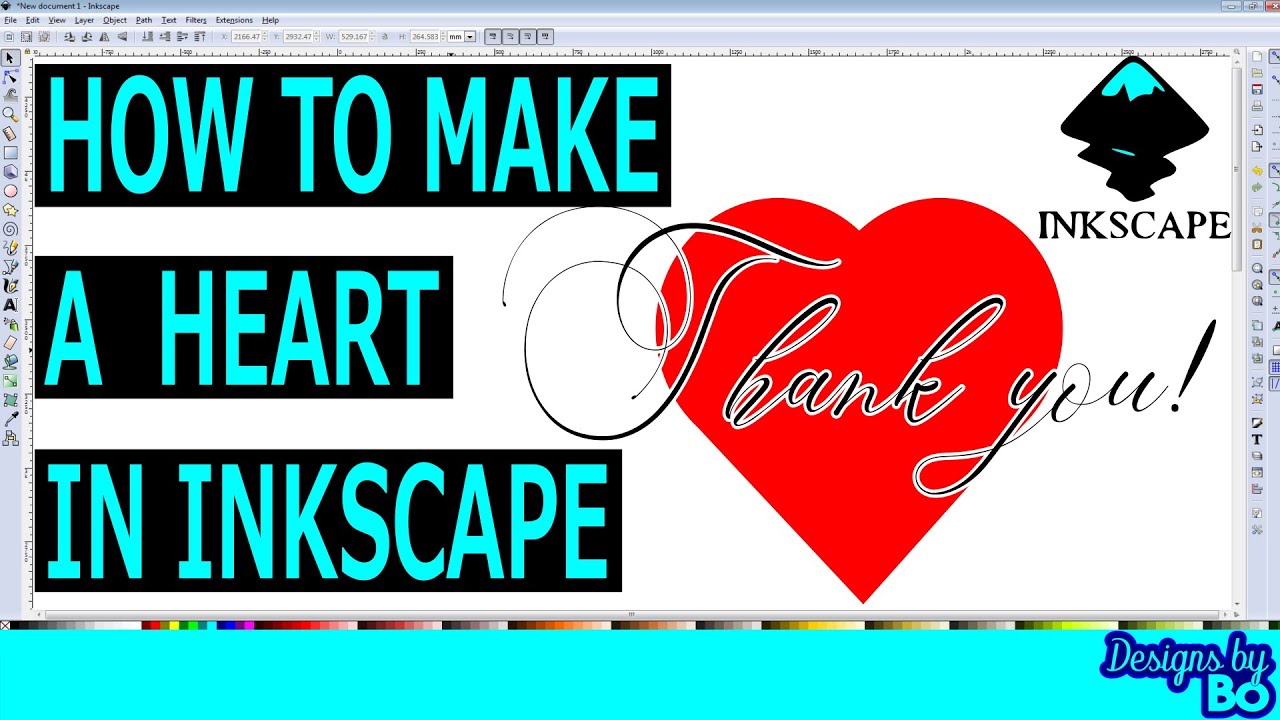 Make A Heart Shape In Inkscape - Beginner Tutorial