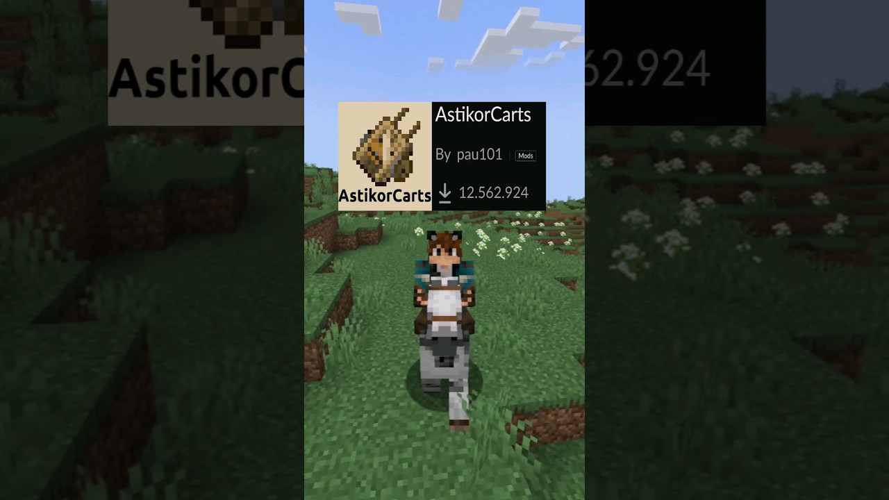 Mod para Tener Carretas en Minecraft - AstikorCarts #shorts #minecraftmods #minecraft