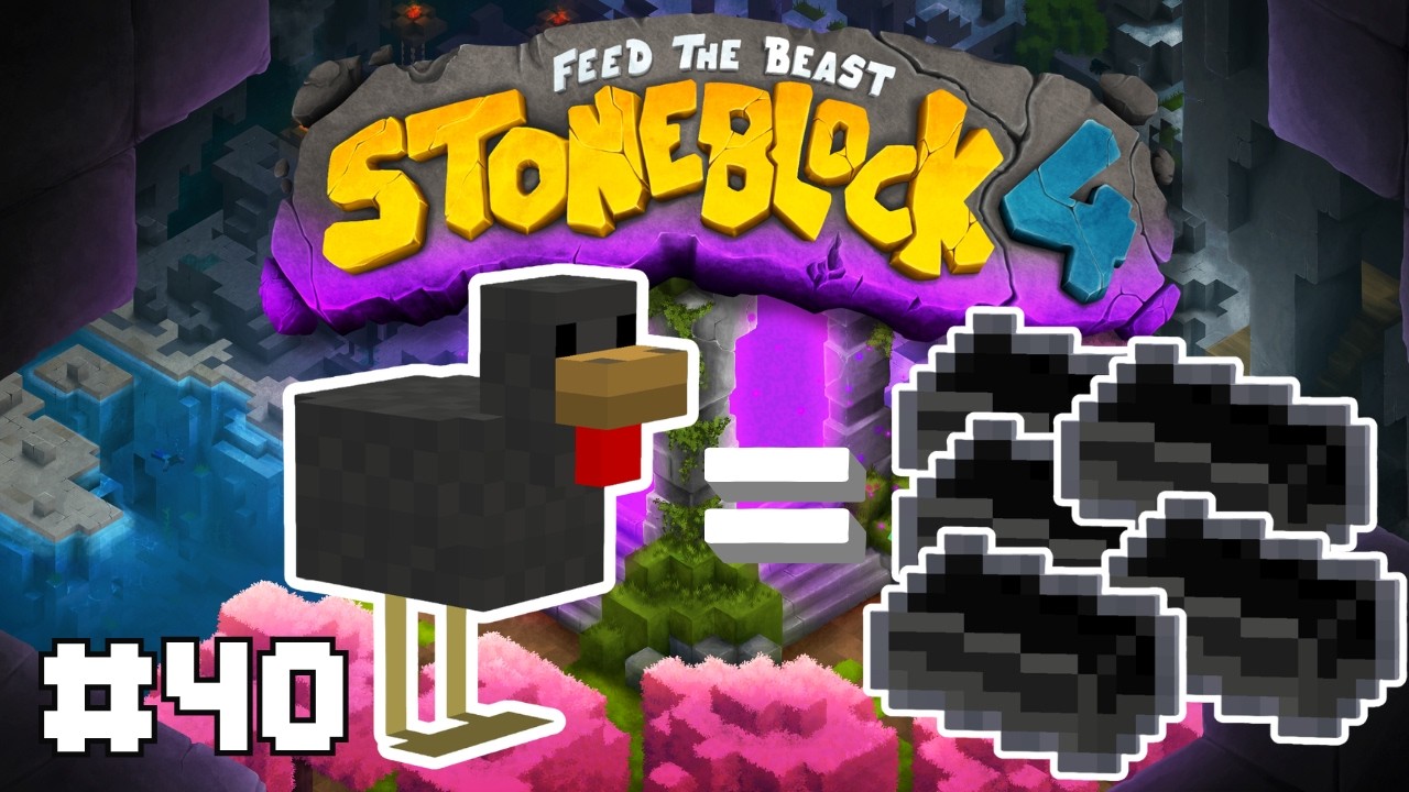FTB StoneBlock 4 ตามหาไก่ที่เเรร์สุด ยากสุด ไก่ Tier 9 -  ตอนที่ 40