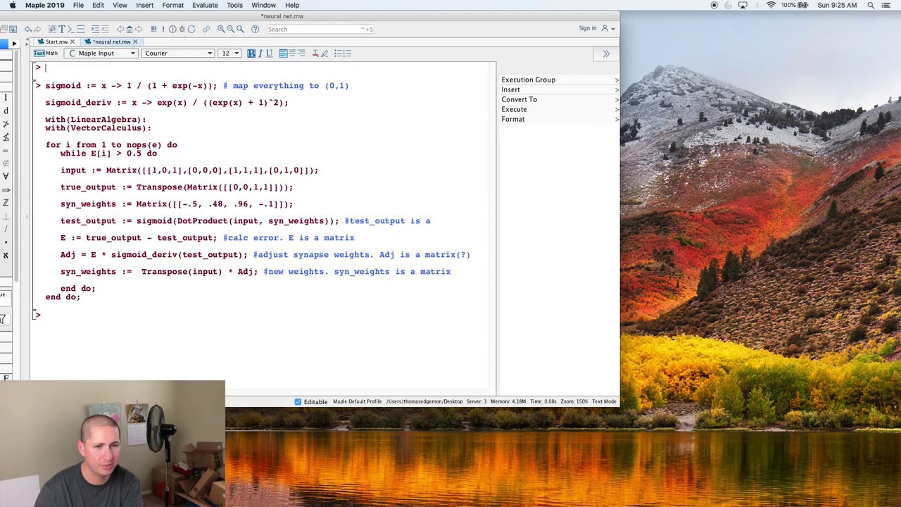 coffee and coding: part 1, a neural network