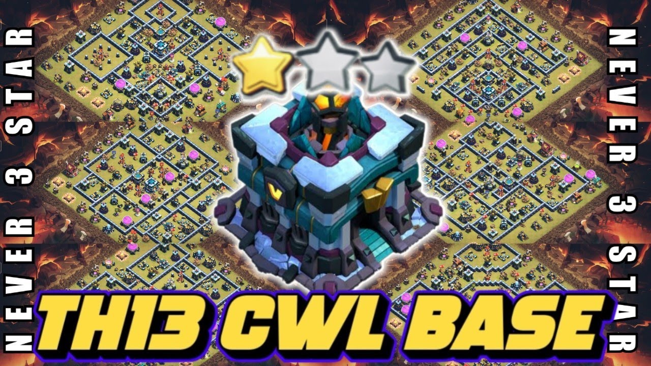 STRONGEST TH13 CWL / WAR BASE WITH COPY LINKS  ||TOP-5 TH13 ANTI GROUND AND AIR ATTACKS || TH13 2025