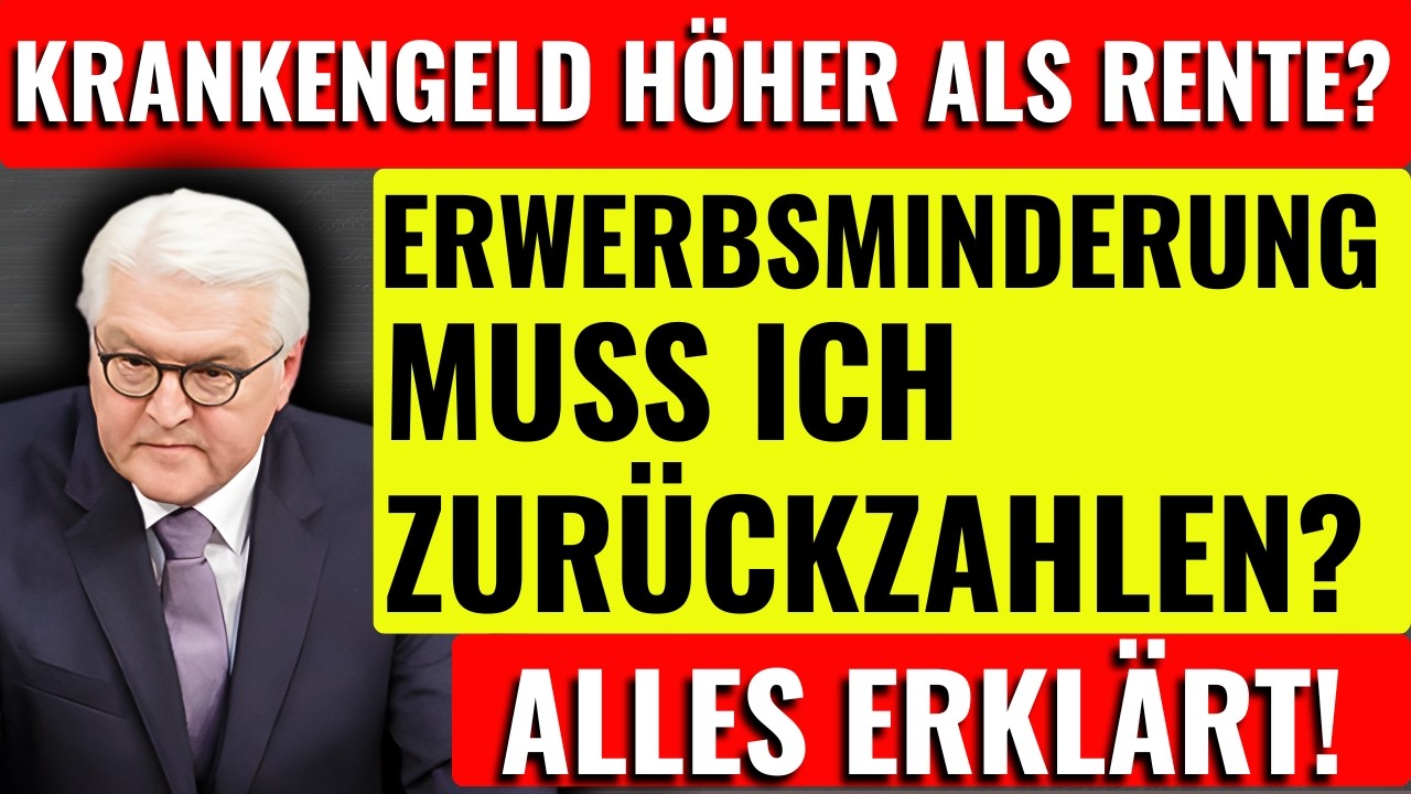 Krankengeld vs  Erwerbsminderungsrente 2026 Rückzahlung & Unterschiede erklärt
