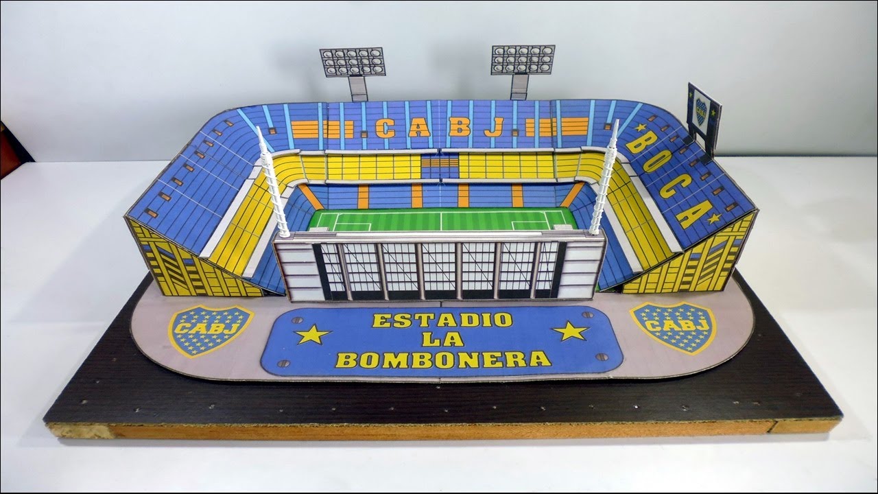Como hacer estadio LA BOMBONERA escala 1:500 estilo papercraft DIY