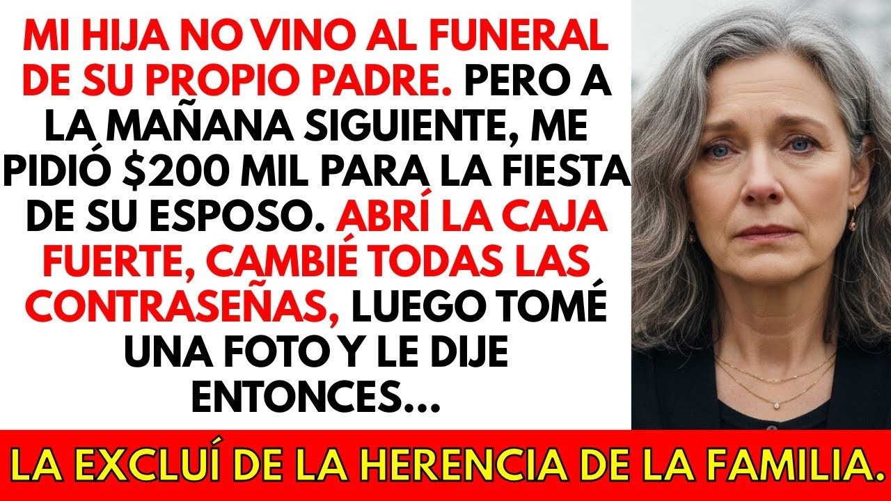 Mi HIJA no apareció en el funeral de su padre, pero pidió $200 mil para el cumpleaños de su esposo