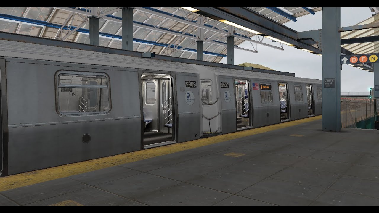 openbve: Q { 2025 CBTC R160 } coney island stillwell ave to 96 street NTT