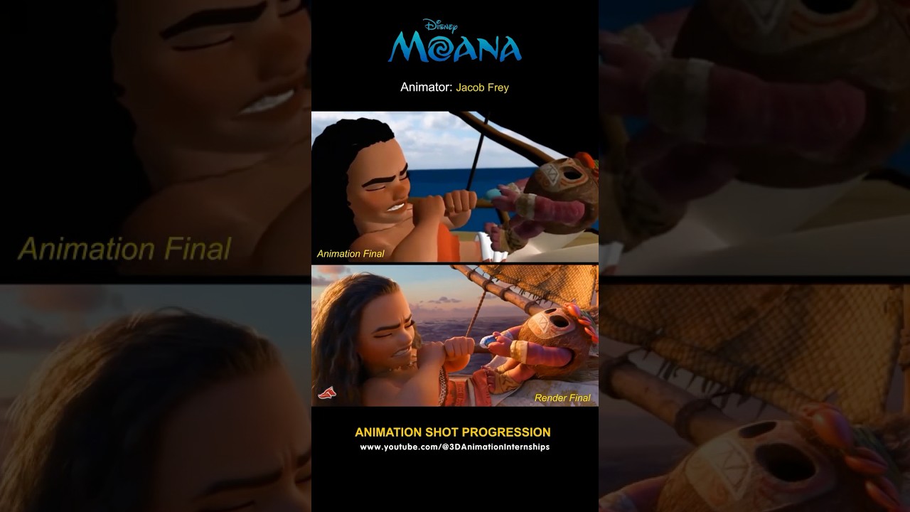 MOANA | Moana & Heihei Shot Progression #shots