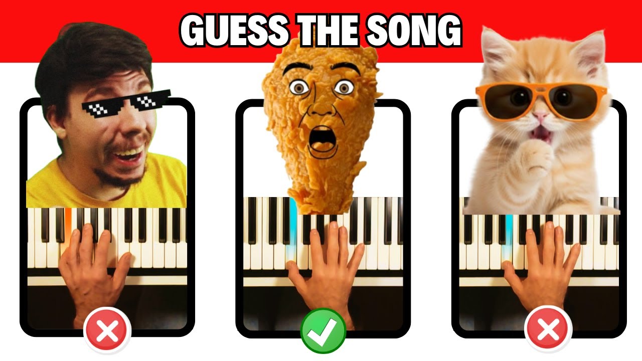 Guess 22 MEMES in 9 Minutes  🎹 Piano Tutorial 😃The Amazing Digital Circus😃Poppy Playtime