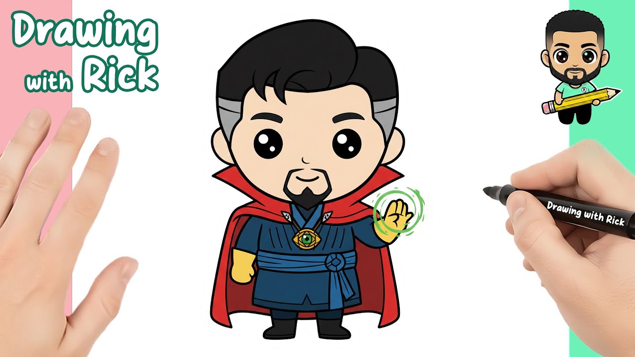 How to Draw BABY DOCTOR STRANGE KAWAII 🔮✨ | Easy Cute Marvel Avenger Drawing | Avengers Doomsday