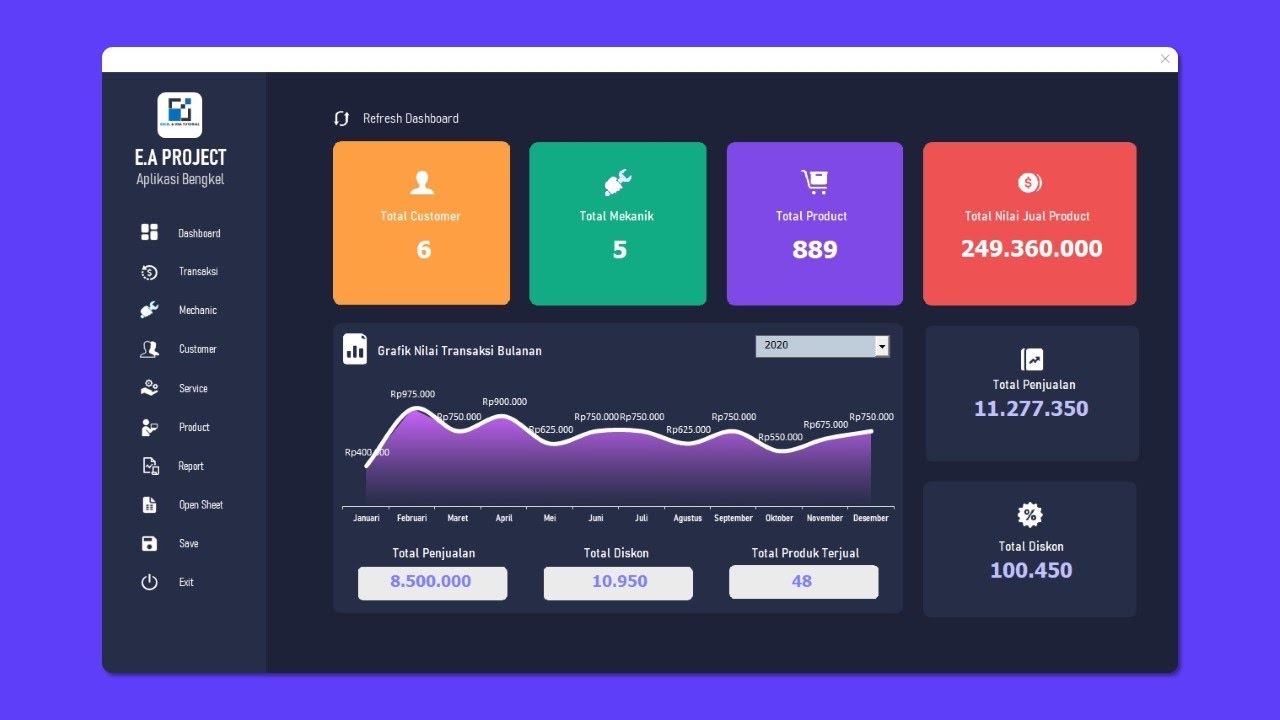 FULL TUTORIAL APLIKASI KASIR BENGKEL SEDERHANA | EXCEL VBA
