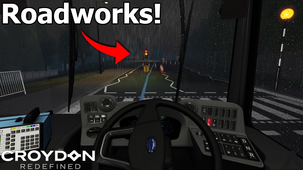 Full 130 Route *Heavy Rain & Traffic* SIMULATION Servers - Croydon Roblox