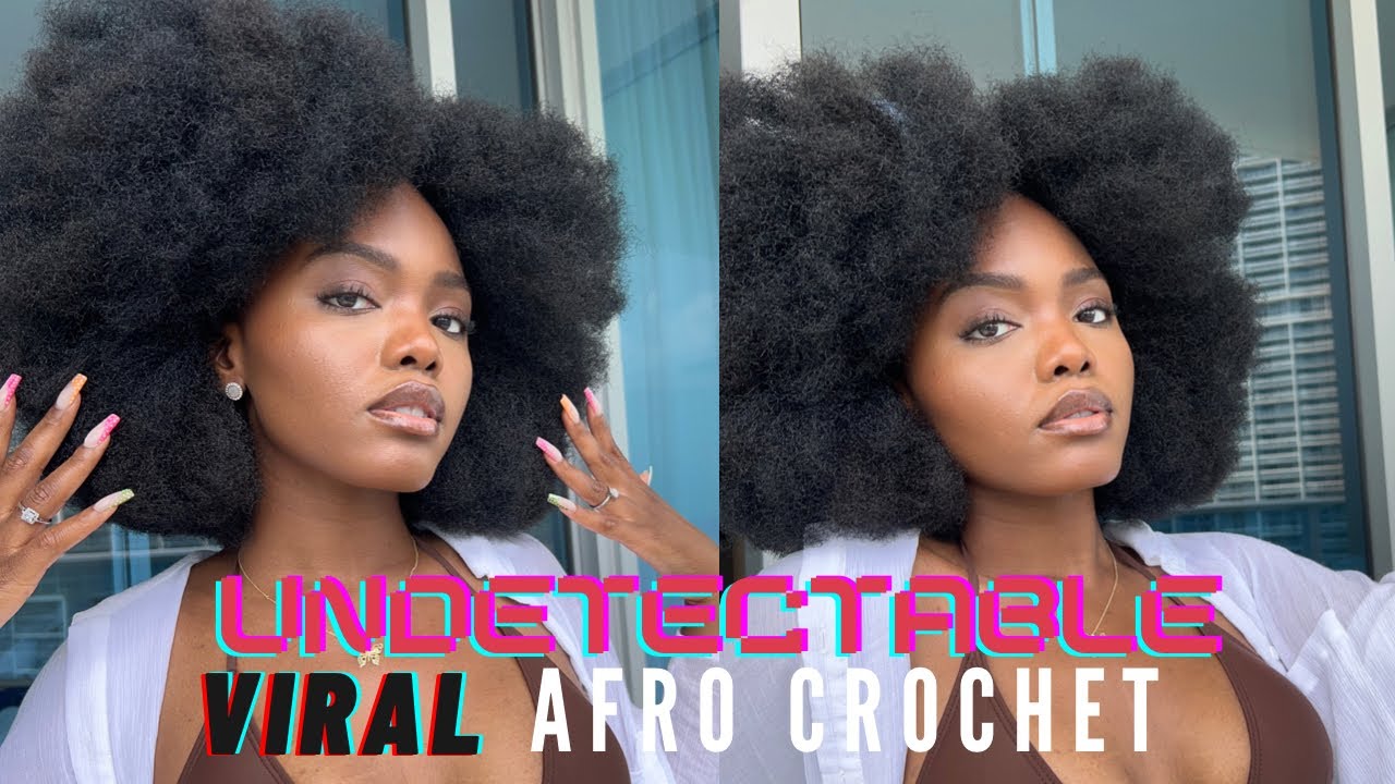 UNDETECTABLE Afro Crochet Hair Tutorial (nobody's gonna know..)