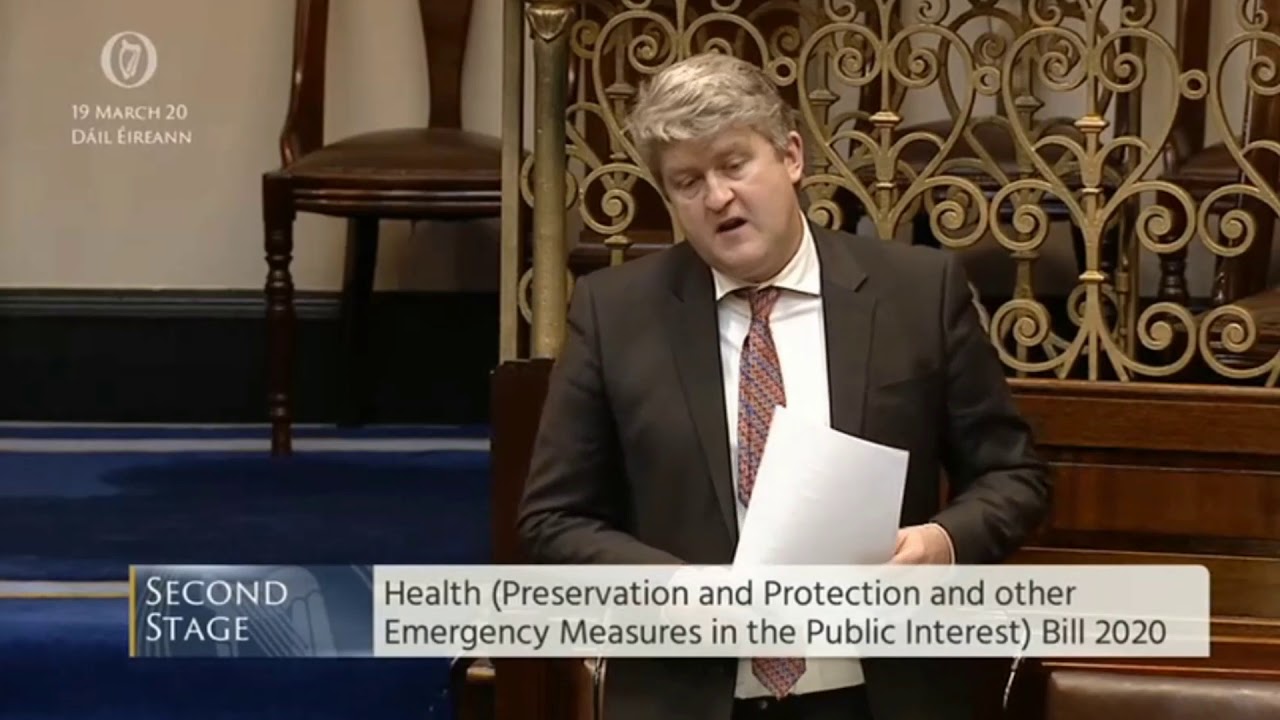 Michael McNamara T.D. speaking on COVID-19 in Dáil Éireann - 19 March 2020