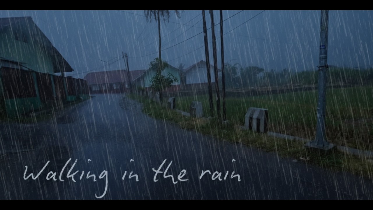 Peaceful Rainy Walk 🌧️ Natural Rain Sounds for Deep Relaxation