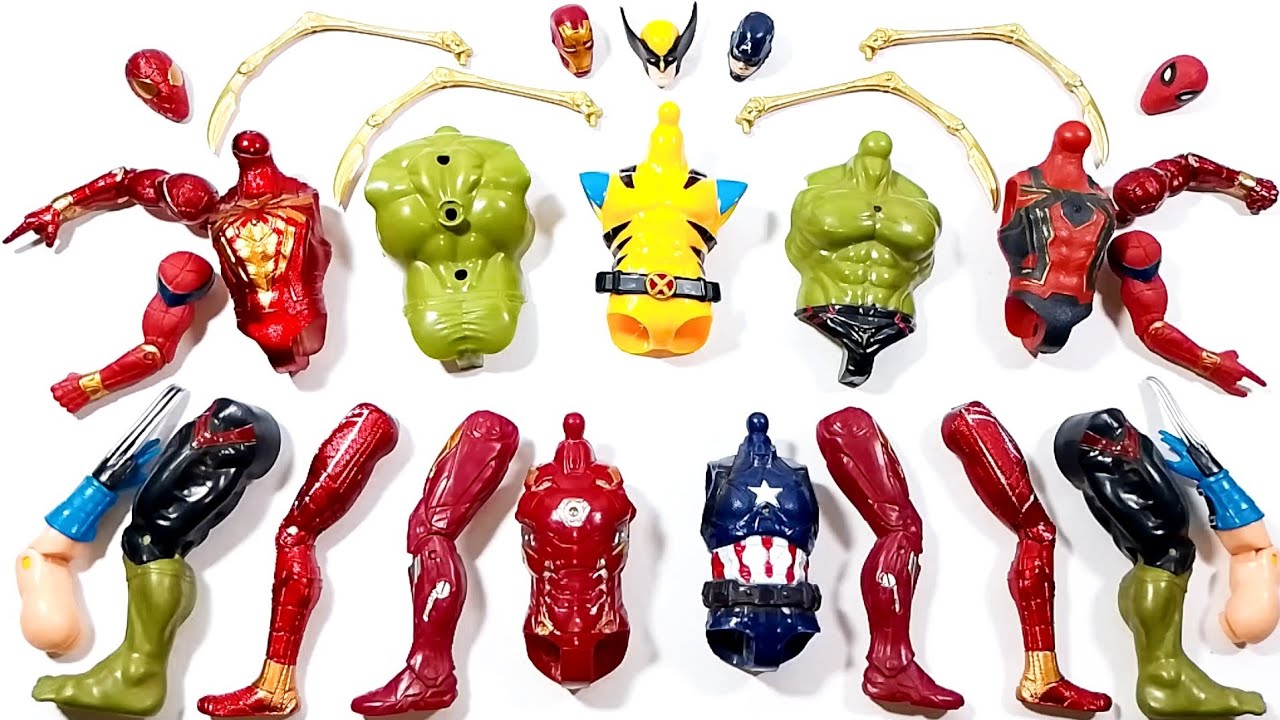 Capten Amerika, hulk, ironman,wolverine, Spider-Man toys superhero avenggers