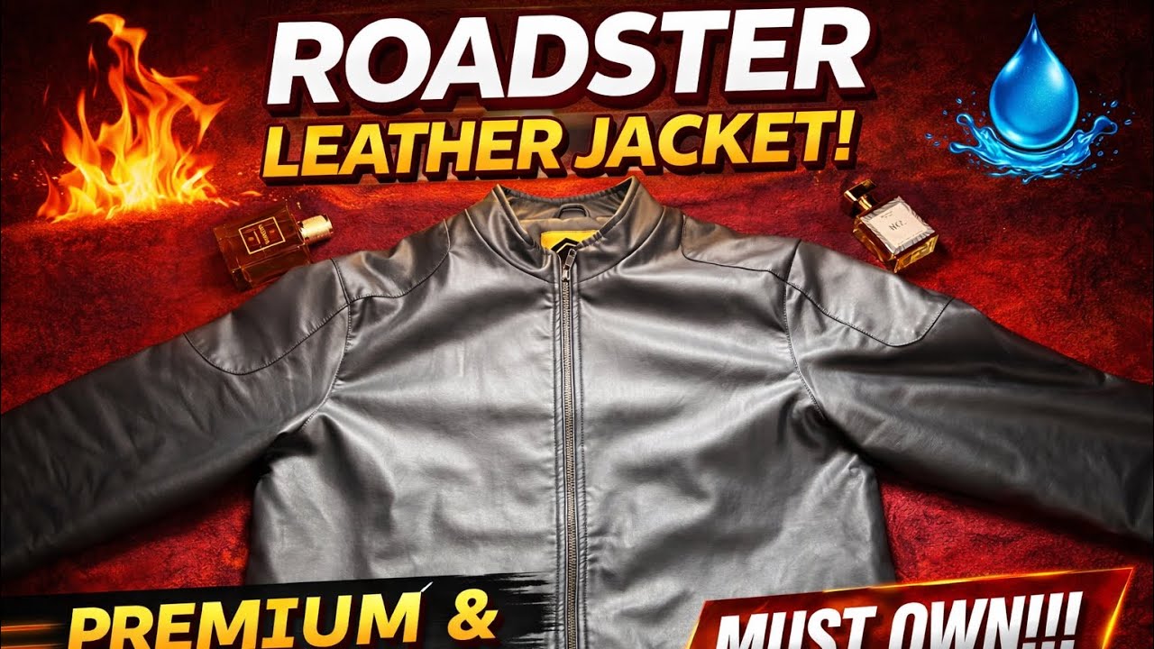 Roadster Faux Leather Jacket🔥😎 under 1500🤑l Mock collar faux leather tailored jacket