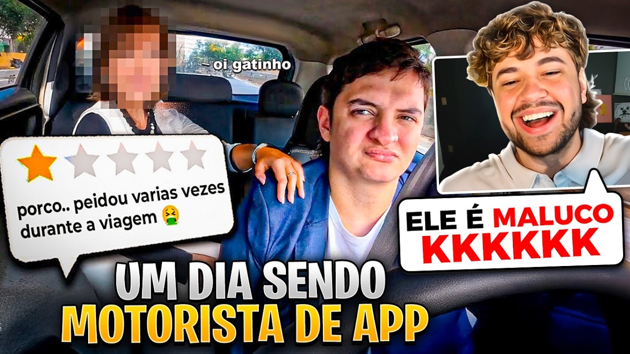 24 HORAS SENDO MOTORISTA DE APLICATIVO! - React Thiago Sem T