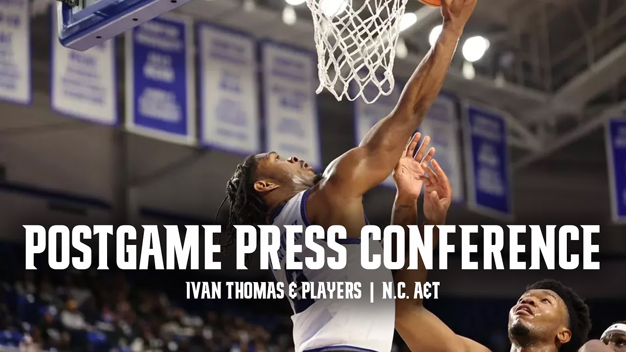 Hampton Men's Basketball| Ivan Thomas and Players Postgame Press Conference | N.C. A&T