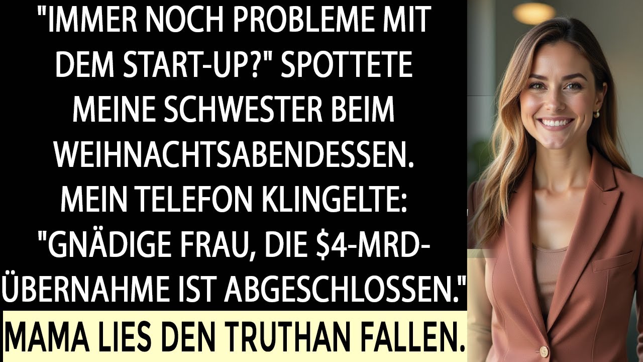 Beim Weihnachtsessen nannten sie mich arm – dann rief mich mein CFO wegen des Milliarden-Deals an.