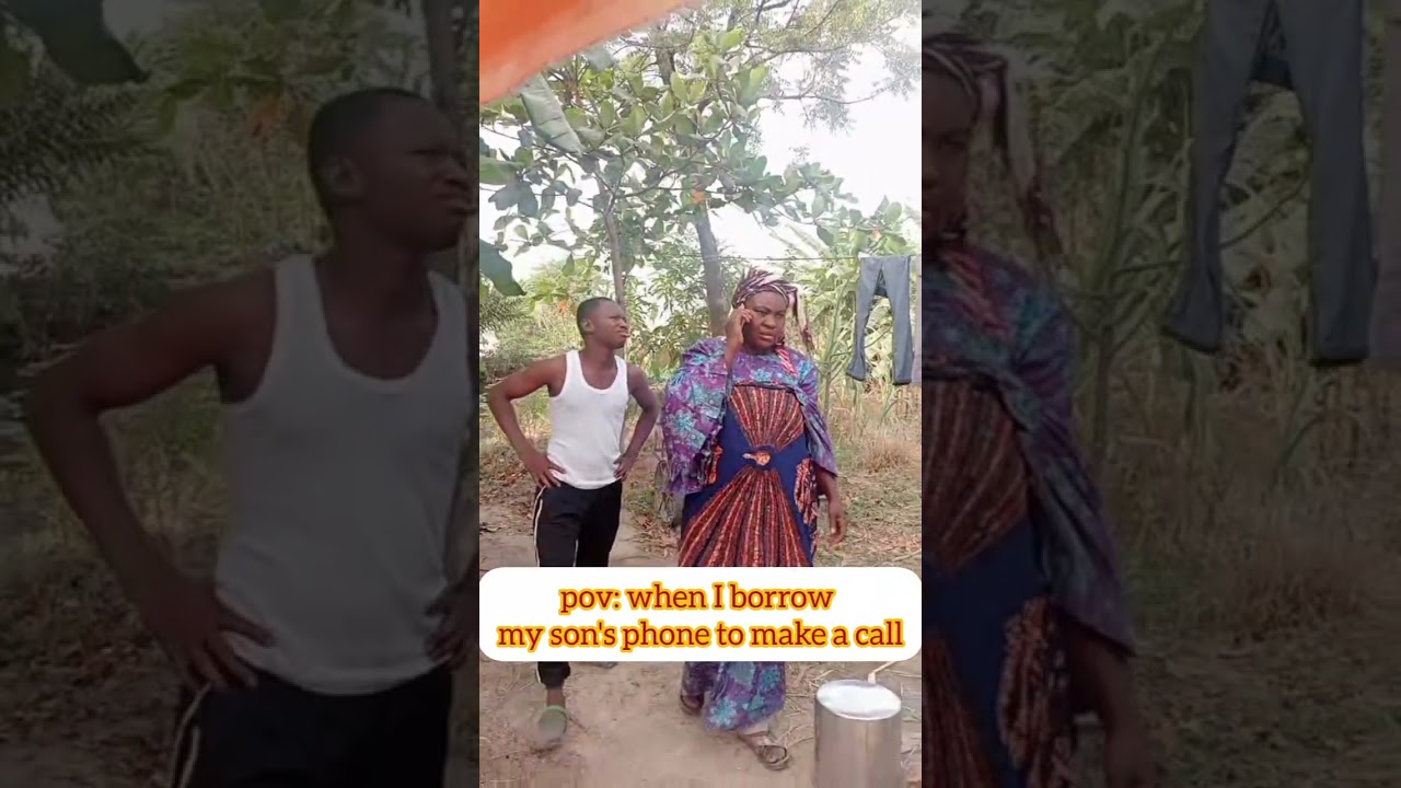 when you borrow your son's phone to make call 