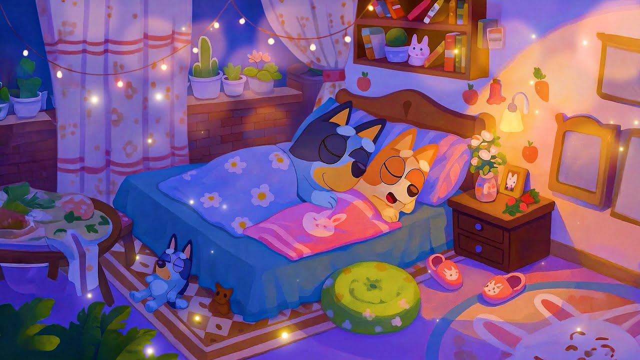 Блю и Бинго спят спокойно 🌙💤 Успокаивающая музыка для релаксации и спокойствия ✨ Терапия от бессо...