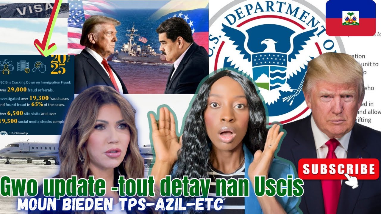 Gwo Nouvel Etazini✈️65% ka Uscis Bay tout detay de Reciew yap fe pou tout case yo+Trump arete Maduro