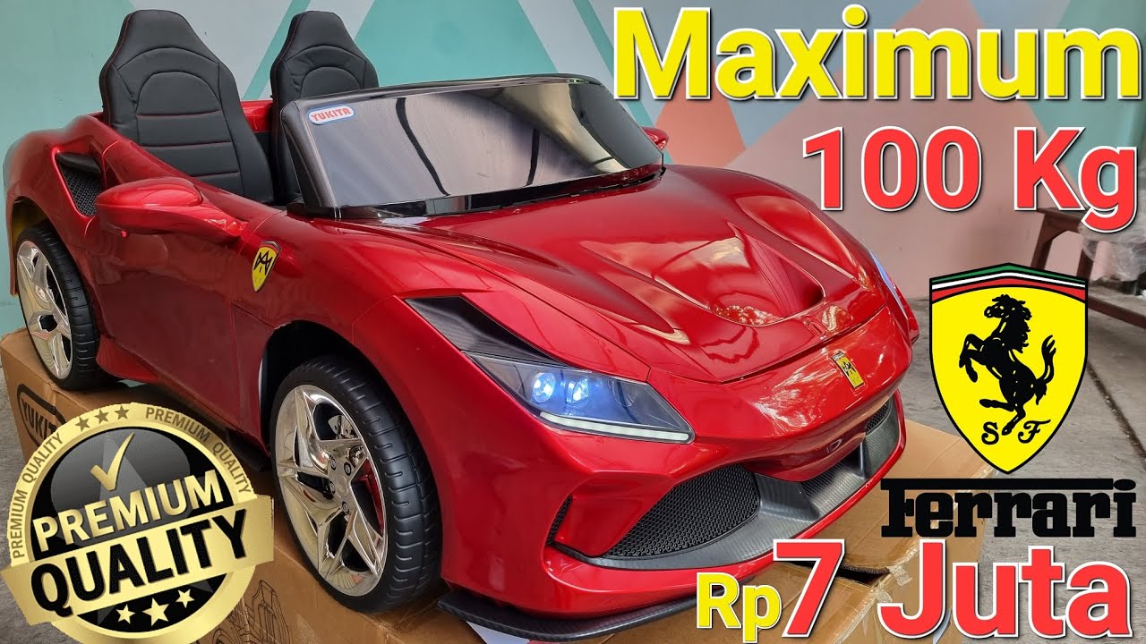 FERRARI PREMIUM YUKITA 031 Mainan Anak Mobil Aki JEEP Electric Kids Car Toys