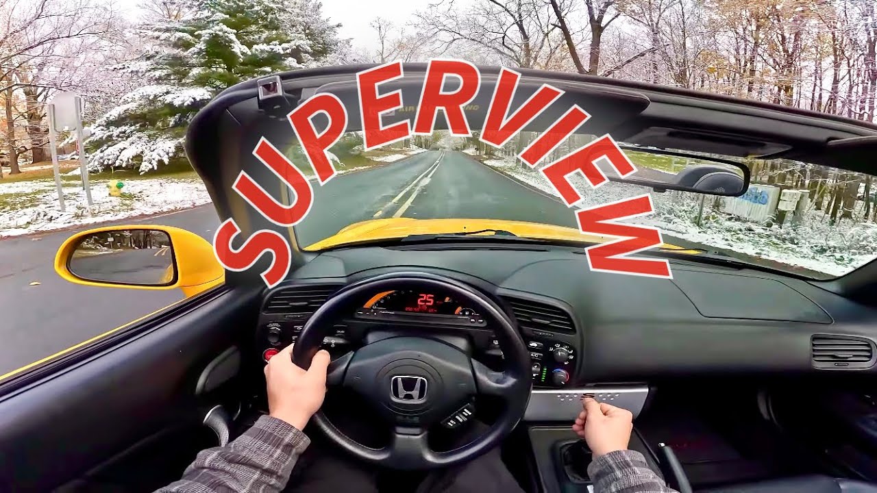 GoPro SuperView Relaxed Drive: Honda S2000 - Snow in Autumn