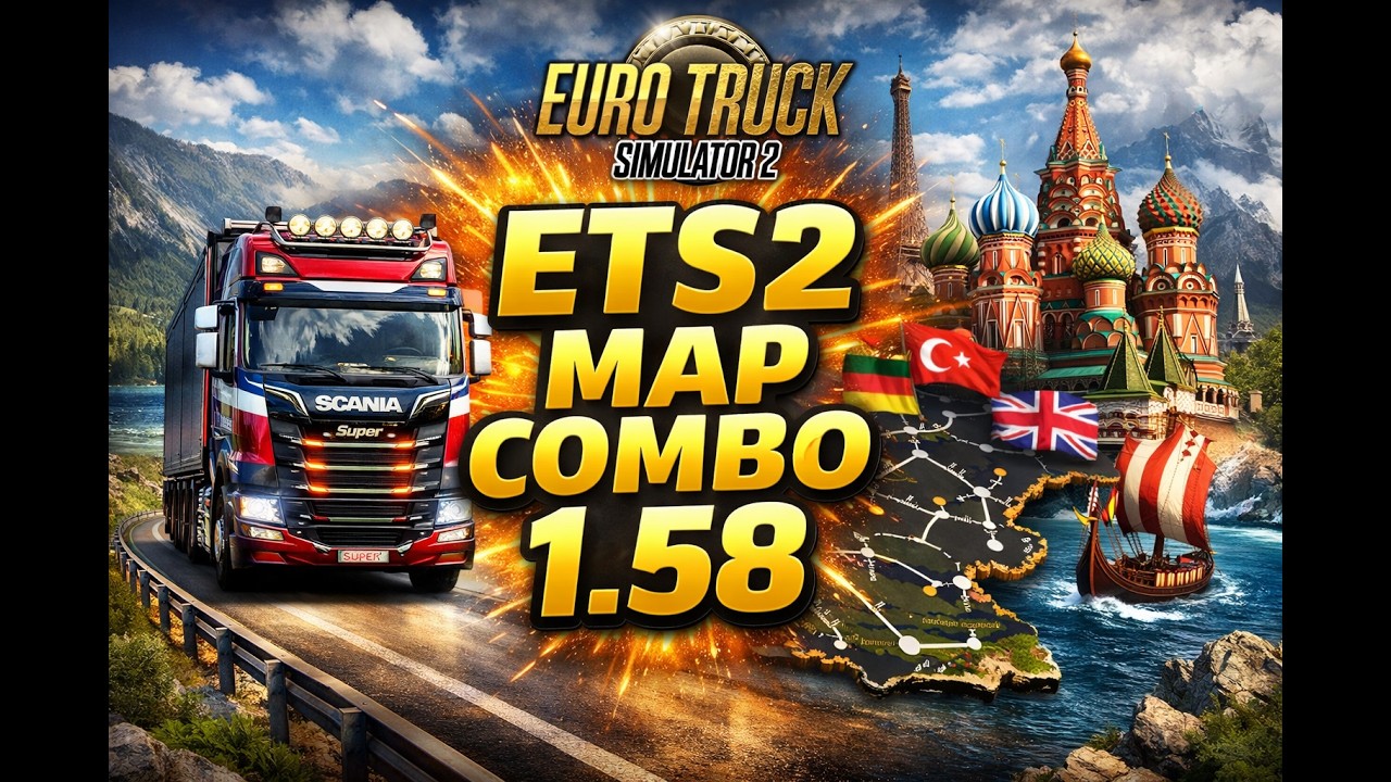 ETS2 Map Combo 1.58 Erste Version