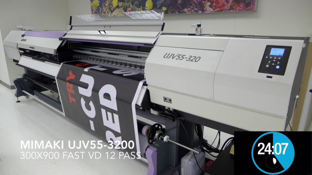 Mimaki UJV55-320 Printing 60ft Banner