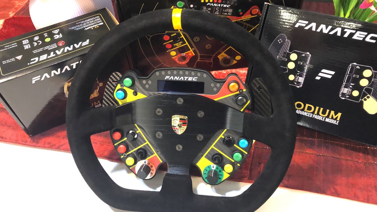 Fanatec Porsche GT3 Podium Unboxing + montaggio Button Plate Endurance Podium HUB Paddle shifter