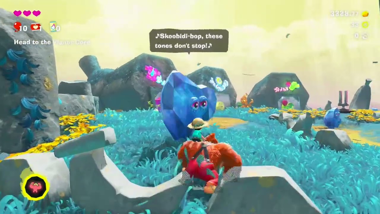 Destroying skibidi toilet reference Donkey Kong Bananza