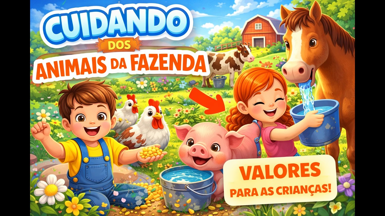 CUIDANDO DOS ANIMAIS 🐄🐷 | M&uacute;sica Infantil Educativa (Valores para Crian&ccedil;as)