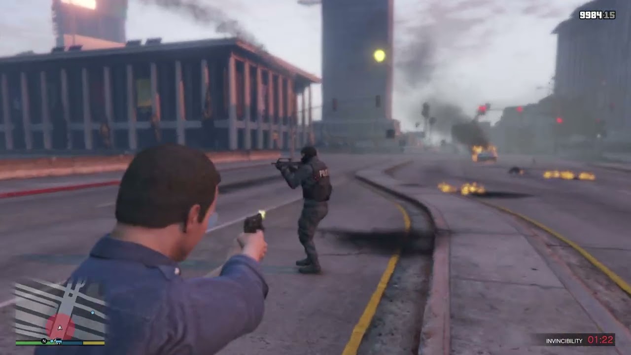 GTA V 로스산토스 폭동 전쟁터