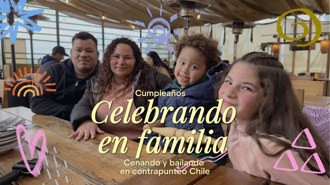 Cumpleaños en Chile celebrado en el restaurante Contrapunteo con comida típica ve, baile y familia.