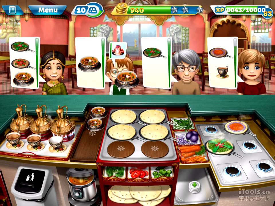 【Cooking Fever】Indian Diner Level 40 (3 stars)