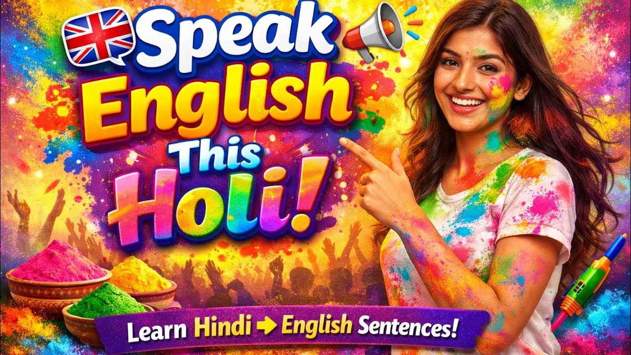 Speak English This Holi 🌈 | Learn Hindi to English Sentences Easily!