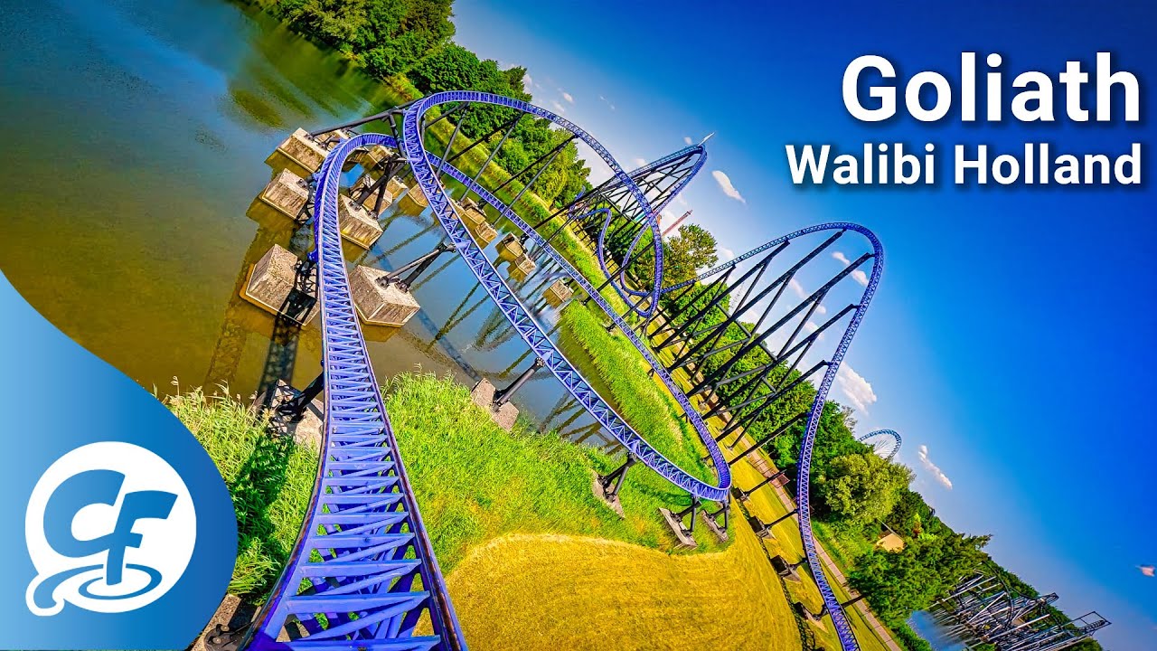 Goliath front seat on-ride 5K POV @60fps Walibi Holland