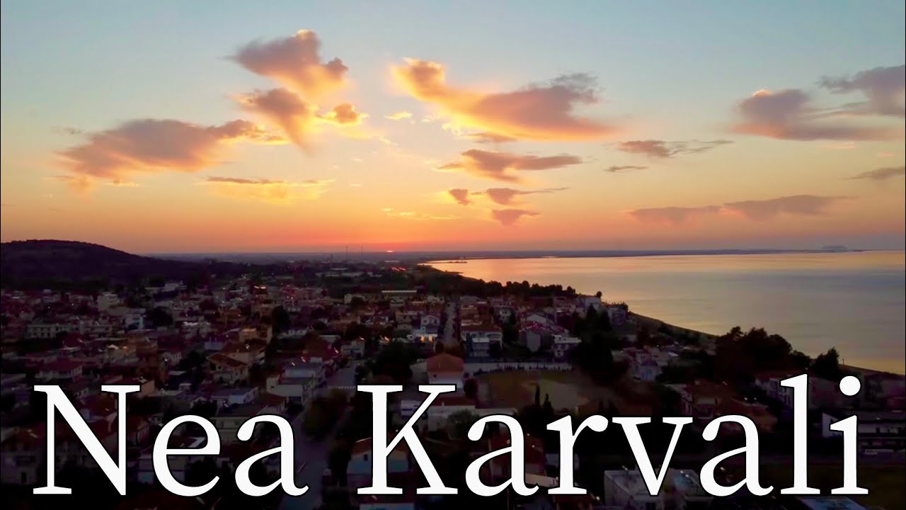 Nea Karvali, Kavala, Greece - by drone [4K]. #neakarvali