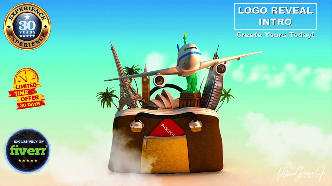 3d Travel Logo Reveal Animated Intro