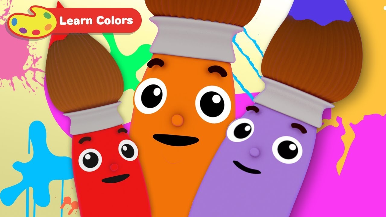 Learn Colors for Babies w Petey Paintbrush | Early Learning Videos for Baby Brain Development